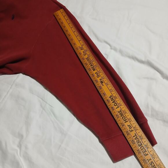 U.S. POLO ASSN. Men's 4XLT 1/4 Zip Red Long-Sleeved Pull Over 100% Cotton Shirt - Picture 9 of 11